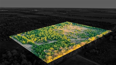 Aerial overview of property's location with property parcel outlined