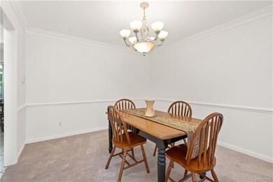 Dining room is located just steps away from the ki