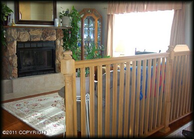 Living room area fireplace