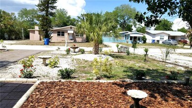 Mature landscaping in front of the house