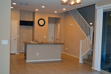 Beautiful Kitchen Along the Stair Way