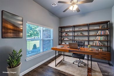 Private office with french doors off entry