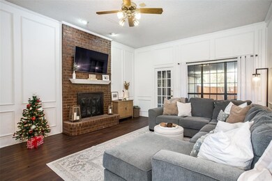 Open living space with wall of windows