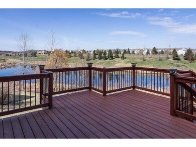 Beautiful cedar deck with aluminum spindles a perf
