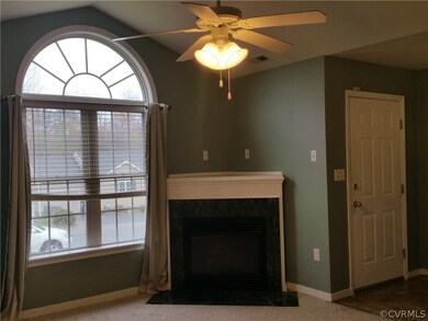 Next, you will see the gas log fireplace in the co