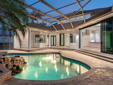 View of swimming pool with spacious pool deck, hea