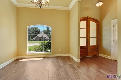 The dining room at the front of the home has beaut