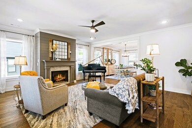 Custom Fireplace to gather around.