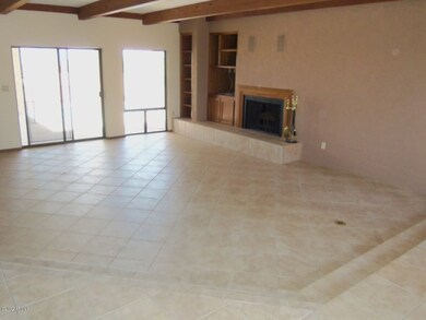 Family room with fireplace.