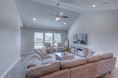 Great room facing the backyard