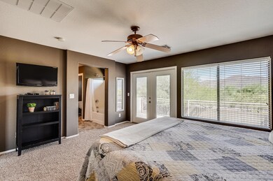 Master with French doors to balcony