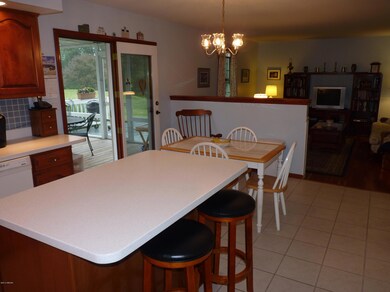 Kitchen view into family room
