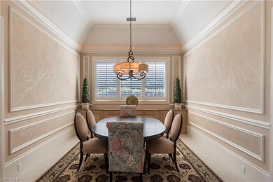 Built in cabinetry, chair railing, lighted crown m