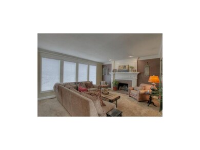 Great room with gas fireplace.