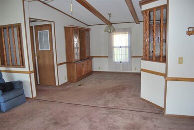 angle is from living room. built in hutch in DR