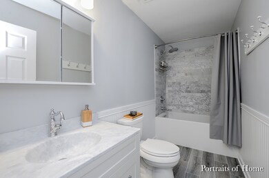 This is an updated bathroom.
