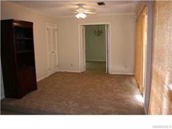 The dining room area just off the kitchen has slid