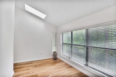 View from the sunroom. Serene wooded lot.