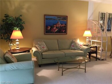 Living room is cozy and comfortable.