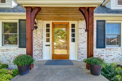 This front porch is very welcoming!  Note the wind