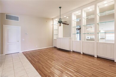 Great room with cabinet built-ins.