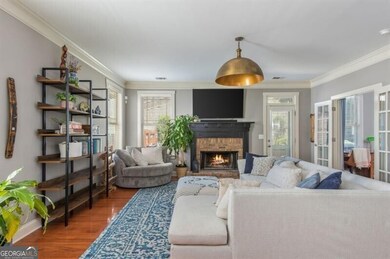 Cozy fireplace and full of natural light