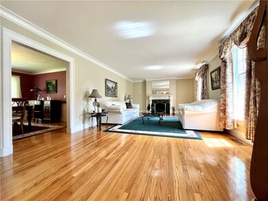 Living room with fireplace