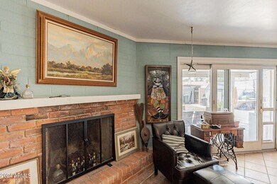 Wood burning fireplace