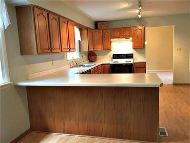 Large kitchen with breakfast bar!