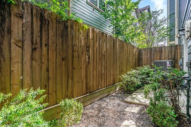 The private patio and backyard are shady and peace