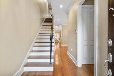Wide foyer with downstairs bedroom and bath on the