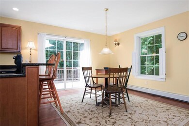 Beautiful dining area opening to...