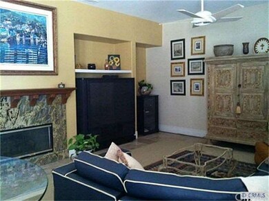 Family room with media niche and custom fireplace 