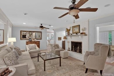 Living room with light luxury vinyl wood-style flo