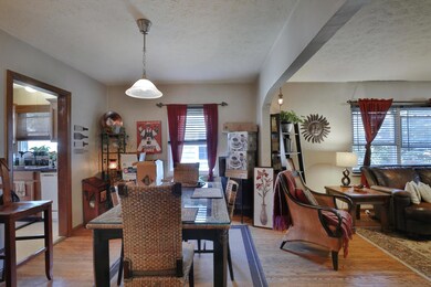 Open floor plan from living to dining