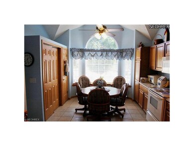 Spacious eat in kitchen; bowed window allows for v