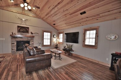Wood accents and trim throughout.