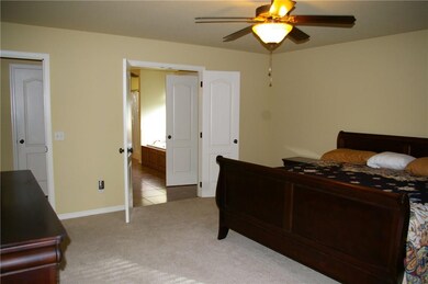 Master bedroom suite into master bath.