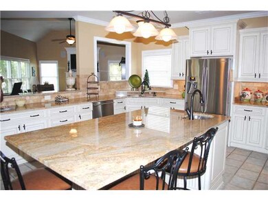 Gorgeous granite counter tops and island in new ki