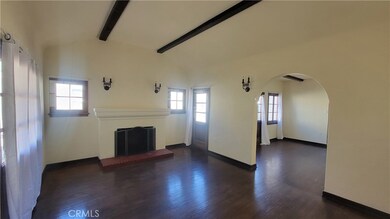 Living room with decorative fireplace