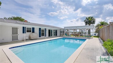 Full size pool for cooling off or exercising.