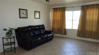 Living room with large window