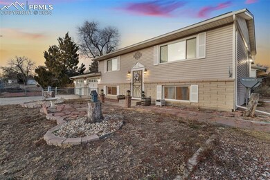 Side view with landscaping