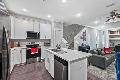 Open kitchen and living room