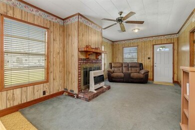 Living room. Fireplace is non functioning and can 