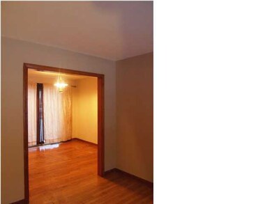 great dining room with sliding patio doors to back