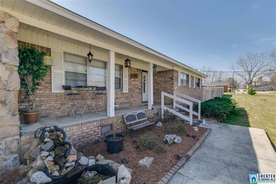 Fresh landscaping in the front yard and all concre