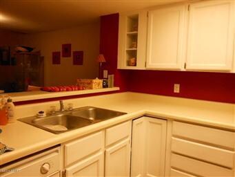 Open kitchen to living area