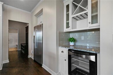 Beverage fridge at kitchen butler's pantry