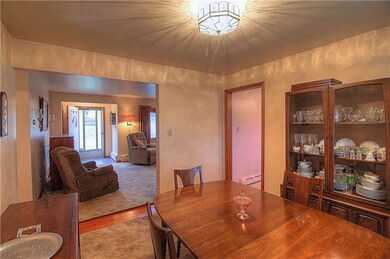 First floor living space overview.   The front Foy